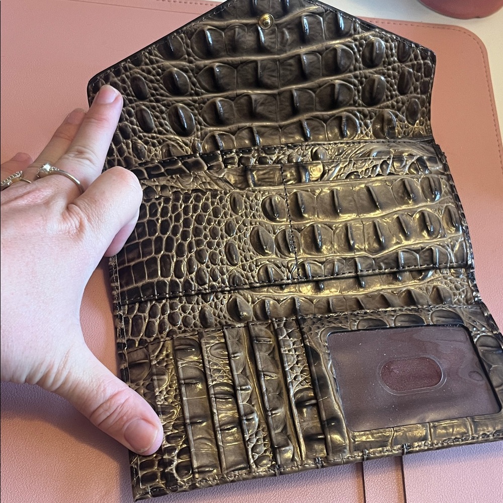 Brahmin Croc-Embossed Veronica Envelope Wallet - Picture 3 of 6